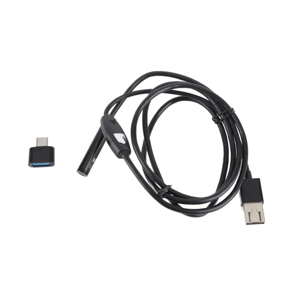 USB Inspektionskamera - Industriellt Endoskop - 8 mm, 1920×1080 Full HD, IP67 Vattentät, 1 m Kabel, För bil & svetsfogar - Svart