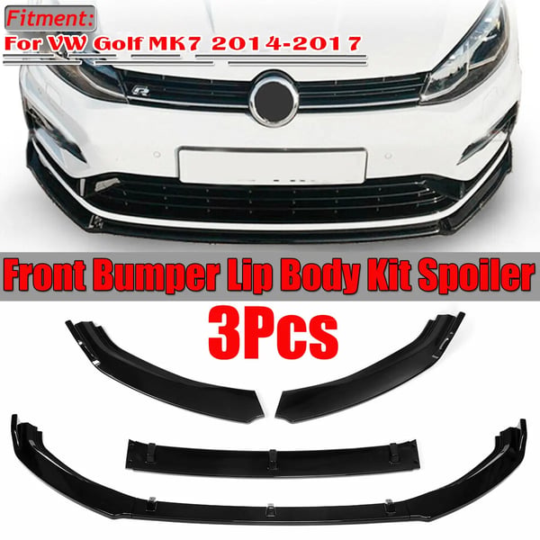 Forreste stødfangerlæbe - Spoiler trim - Golf MK7/MK7.5 2014–2017 - Frontsplitter - Blank sort