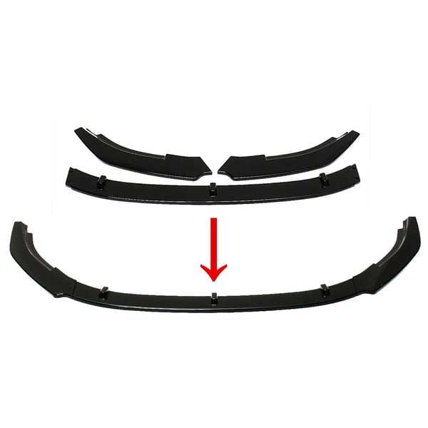 Frontlæbe Splitter - Kofanger Spoiler/Diffuser Hagespoiler Bodykit - Passer Golf 6 MK6 GTI 2010, 2012, 2013 - Foran