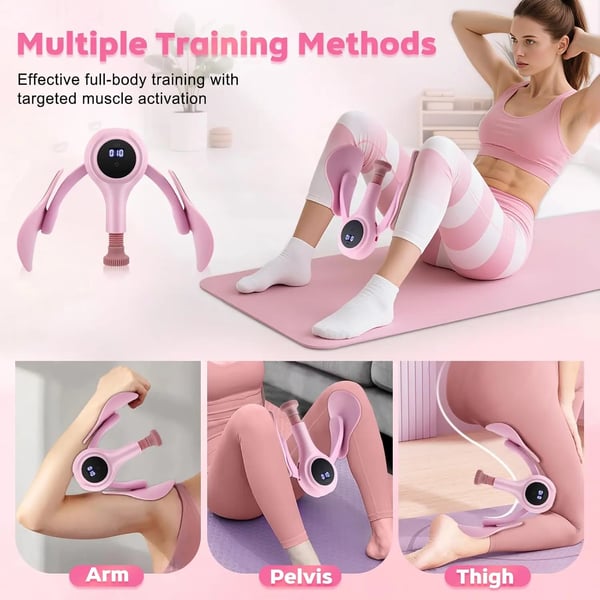 Kegel & Inderlår Træner - Hofte-træner - Muskelstyrkning - Ben & Lår - Styrketræning - Unisex - Pink