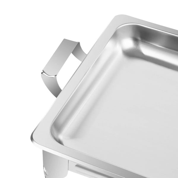 Buffetvarmer - Chafing Dish - Kapacitet 6 L - Rustfrit stål 201 - Madvarmer til catering - Sølv