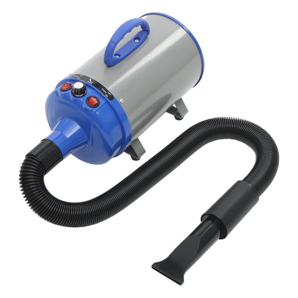 Bærbar kæledyrstørrer - Hundeføn/blæser - 2200 W - 25–75 m/s - 30–55 °C varm/kold - 2 gear - 4 dyser - 75–220 cm slange - Pink