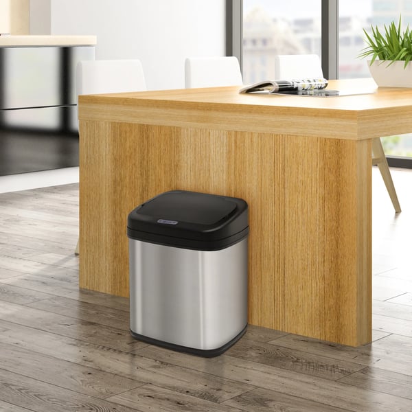 Kökssophink - Soptunna med sensor - 20 l - Infraröd rörelsesensor - Rostfritt stål & PP - 33×25×42,5 cm - Silver