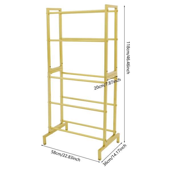 3D-printer filament reol - Metal opbevaringsreol - 5 Niveauer - Spoleholder - 58×36×118 cm - Guld