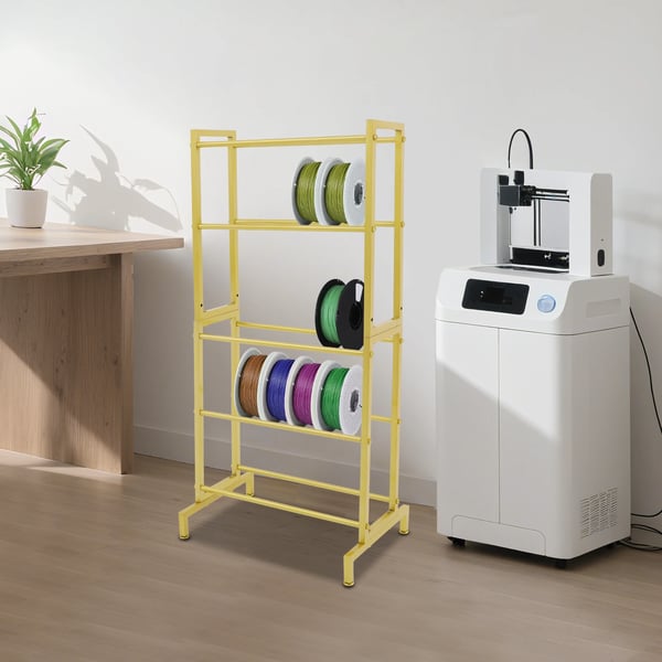3D-printer filament reol - Metal opbevaringsreol - 5 Niveauer - Spoleholder - 58×36×118 cm - Guld