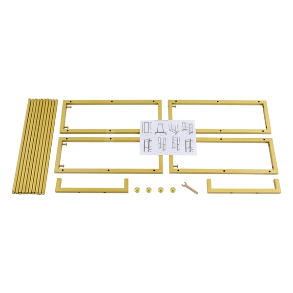 3D-printer filament reol - Metal opbevaringsreol - 5 Niveauer - Spoleholder - 58×36×118 cm - Guld