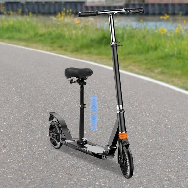 El-løbehjul Sæde - Højdejusterbart - Sammenklappeligt - 50–68 cm - Maks 100 kg - Sort