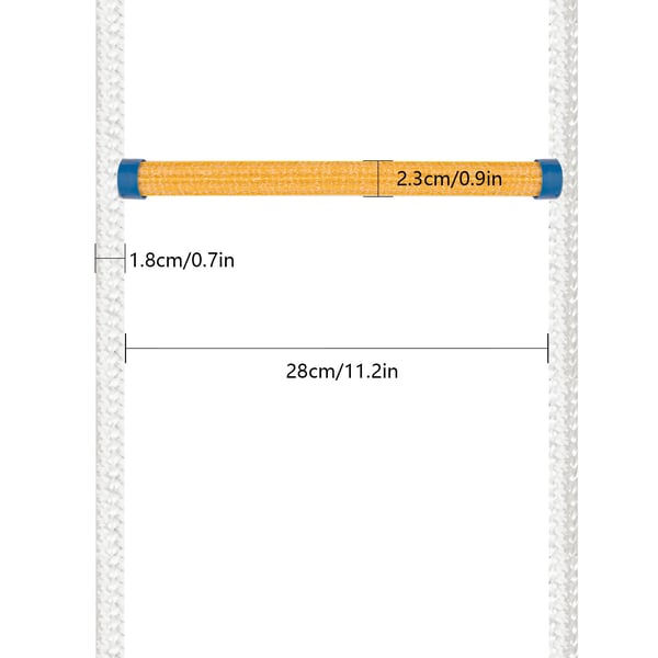 Flugtstige - Redningsstige - 10 m - 200 kg Bæreevne - Skridsikker - Til Balkon & Hjem - Udendørs Brug