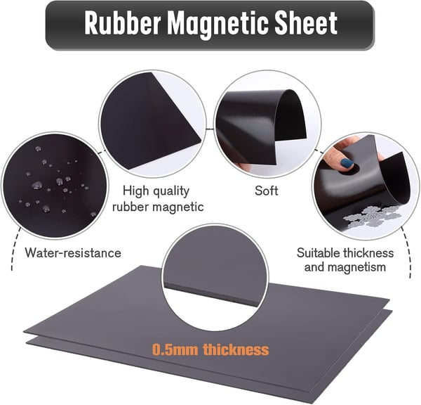 Opbevaringssæt til stempler og dies - Plastlommer med magnetark - 24-Pak - 0,5 mm - Scrapbooking & Kortfremstilling - Klar