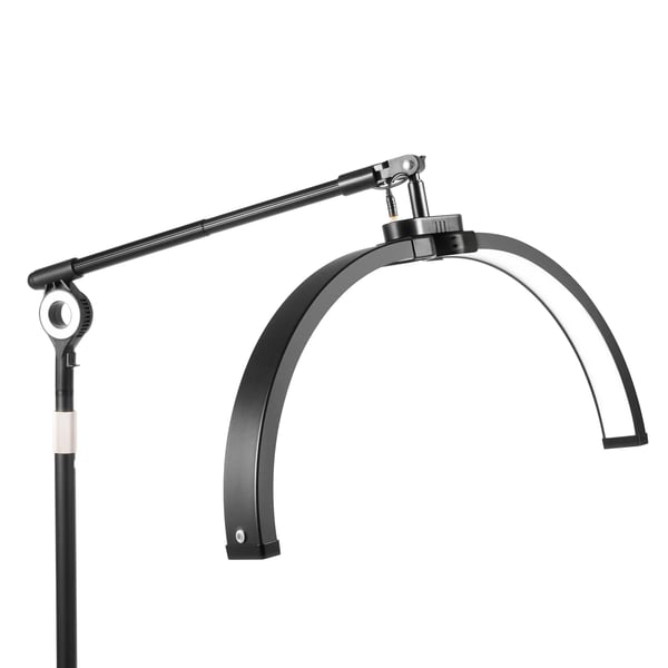 LED-rengasvalo meikkiin & ripsille - 63,5 cm 36 W - Kaksivärinen 3200–5600K - Valovirta 2000 lm - Himmennys 0–100 % - Kaukosäädin + napit - Harmaa