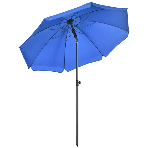 Stort parasoll - Strand- och terrassparaply - Ø180 cm - Justerbar vinkel - UV50+ - Vattentätt - Blå