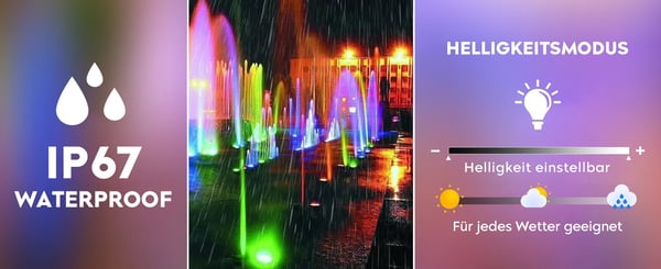 4 kpl LED PAR lavavalo - 18×10W 6-in-1 - 150W - Vedenkestävä - DMX512 6/10 kanavaa - 90–240V - Lämmin valkoinen