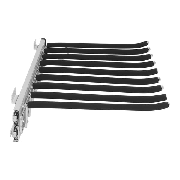 9-stangs buksestativ - Udtræk til garderobe - Støjsvag glideskinne - Rustfrit stål + ABS - Høj bæreevne - Pladsbesparende - 46 x 32,6 cm