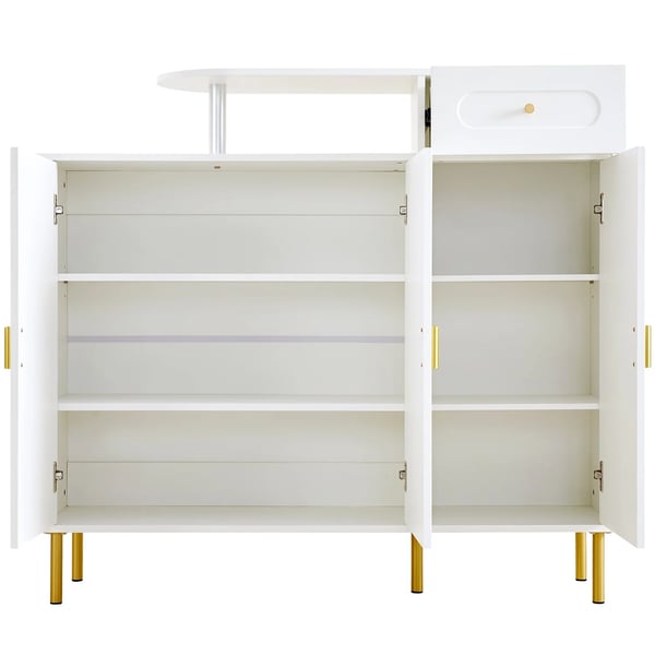 Skoskab - Skoreol - 6 Skuffer - Moderne Stil - Skal Samles - 120×92×35 cm - Hvid