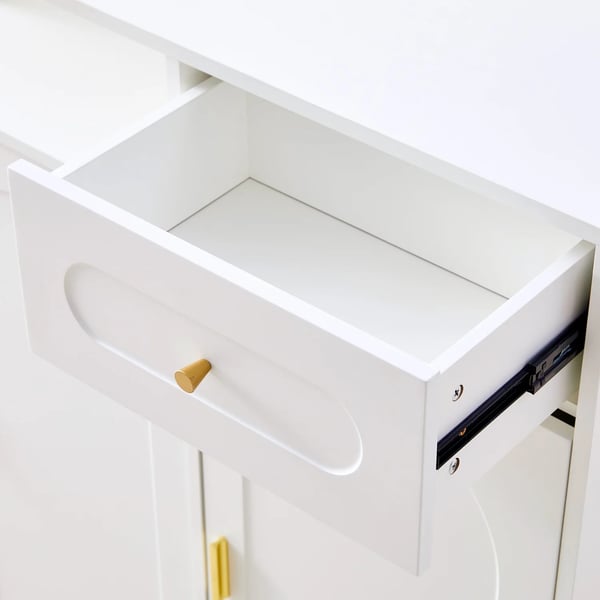 Skoskab - Skoreol - 6 Skuffer - Moderne Stil - Skal Samles - 120×92×35 cm - Hvid
