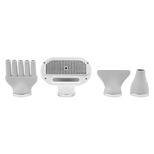 Lemmikkikuivain - Käsikäyttöinen koira- & kissakuivain - 106000 rpm - 3 nopeutta - 3 lämpötilaa - 4 suutinta - EU‑pistoke 220–230V - Valkoinen