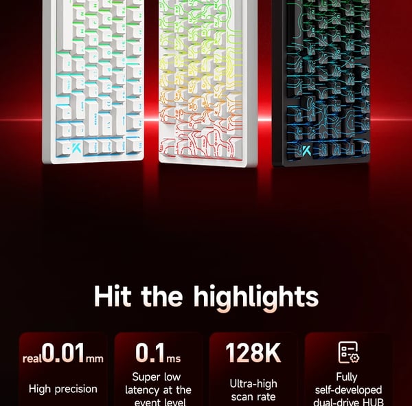 Jet 75 - Mekanisk Gamingtastatur - Bluetooth Trådløst - 88 Taster - Engelsk Layout - Sorte Switches - RGB-belysning - Brun