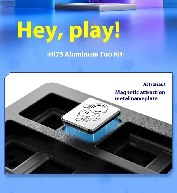 Hi75 - Mekaaninen näppäimistö - Langaton Bluetooth - 88 näppäintä - Hot-swap - RGB-valaistus - Multimediasäädin - Mustat kytkimet - Violetti