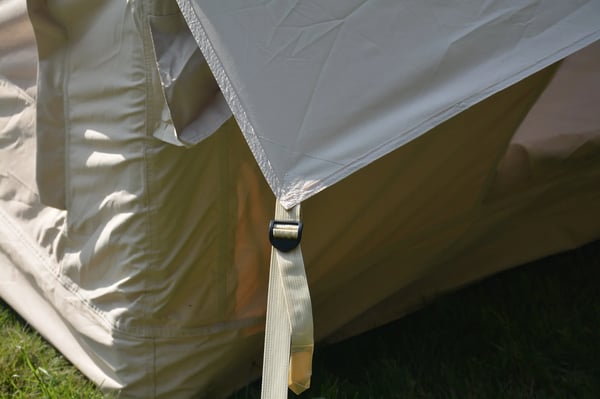Leirintäteltta - 3–4 Hengen Perheteltta - Polyesterikanvas - Hiilikuitutangot - 1 Makuuhuone - Beige