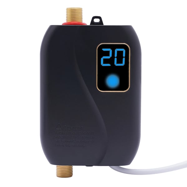 Mini el-vattenvärmare - Genomströmningsvärmare - AC 220 V - EU-kontakt - Kompakt - Snabb uppvärmning - För kök & badrum - Svart