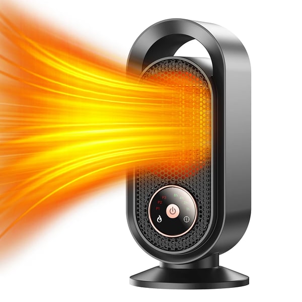 Kannettava Pöytälämmitin - PTC Keraaminen Sähkölämmitin - 1000 W - Nopea Lämpeneminen - 220 V AC - EU‑pistoke - Musta