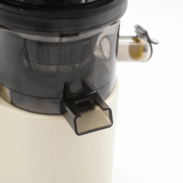 Slowjuicer - Elektrisk saftpresser - Motor 500 W - Kapacitet 400 ml - To Kopper - Rustfrit Stål 304 - EU-stik - Spænding 220 V 50 Hz - Hvid