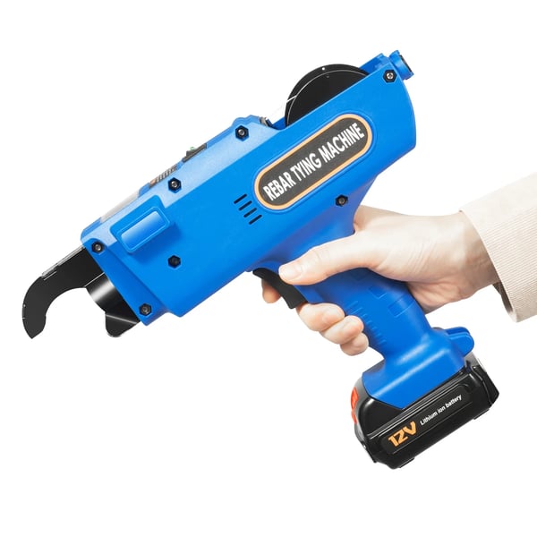 Armeringsbinder - Håndholdt Automatisk - Bindeområde 8–34 mm - Tråd 0,8 mm - EU-stik 110/220 V - Værktøjskasse 41×28,5×10 cm - Blå