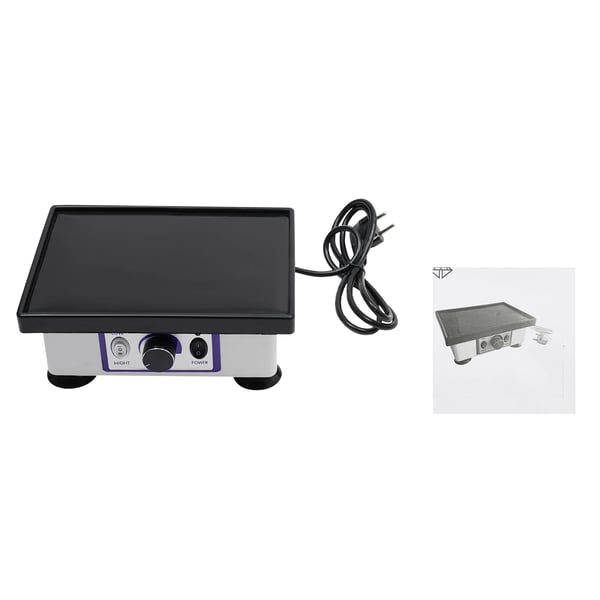 Tandlaboratorievibrator - Firkantet rystebord - Variabel hastighed - 150 W - 220 V - Til gips - Hvid