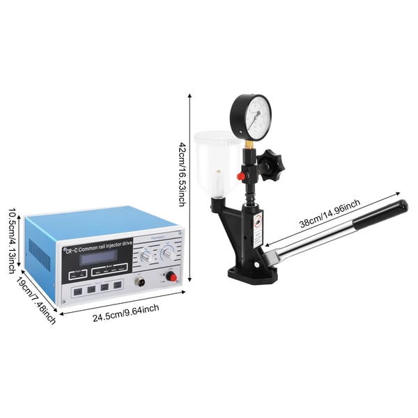 Diesel Dysetester - Værktøjssæt - Common Rail CR-C - S60H - 0–60 MPa Manometer - Multifunktion - Blå