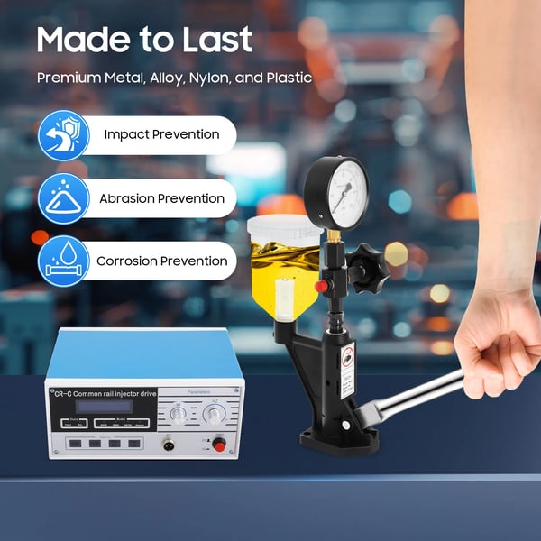 Diesel Dysetester - Værktøjssæt - Common Rail CR-C - S60H - 0–60 MPa Manometer - Multifunktion - Blå