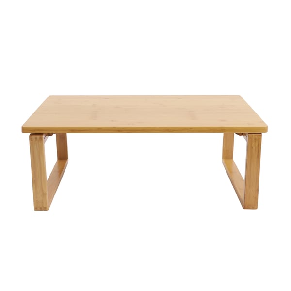 Sofabord - Stuebord i bambus - Sammenklappeligt - Rektangulært - Lave ben - Sidebord/tebord - Khaki