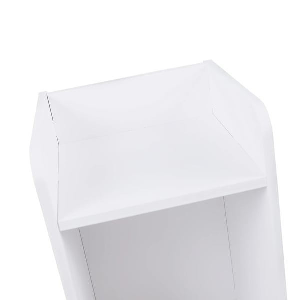 Badeværelsesskab - Smalt skab med 3 hylder - Indbygget toiletrulleholder - Fritstående - PVC - 3 kg pr. hylde - Hvid