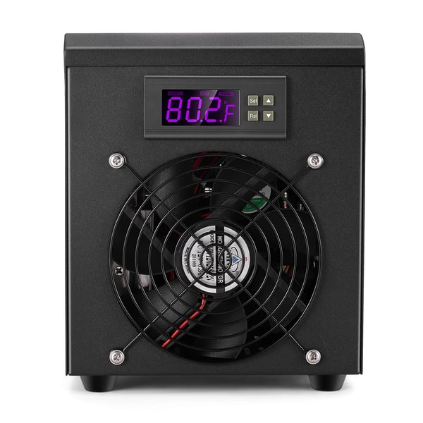 Akvaarion vedenjäähdytin & lämmitin - Lämpötilansäätö - 60 L - 10–40°C - EU-pistoke - 220–240 V - Musta