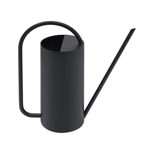 Vattenkanna - Rostfritt stål 201 - Lång pip - 1,4 L - För inomhus- och hängväxter - Ø10 cm botten - Svart