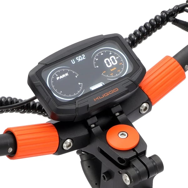 Sähköpotkulauta - LX9+ - Kaksoismoottori 2×650W - 48V 18,2Ah akku - Jopa 65 km - 23 cm ilmakumit - E-ABS + levyjarrut - Max 120 kg - Valkoinen
