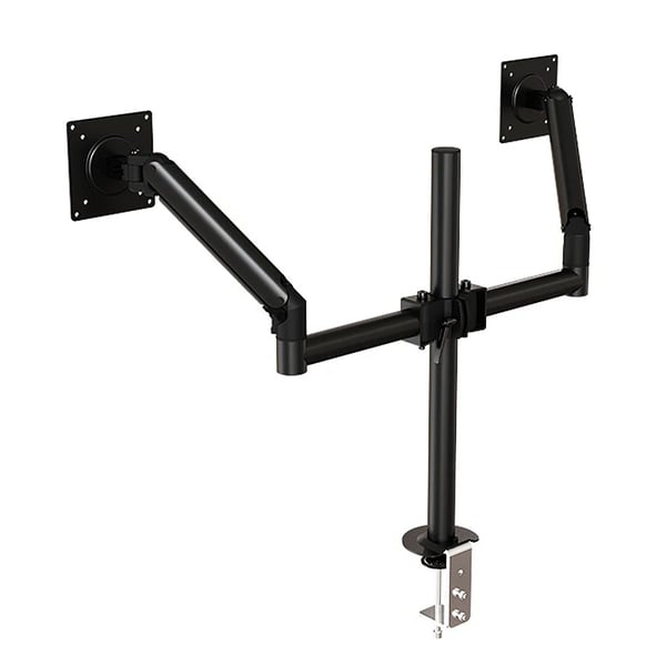 M13-2 - Dubbel monitorarm för skrivbord - Justerbar höjd och vinkel - För 43–81 cm skärmar, 25–51 cm laptops - Svart