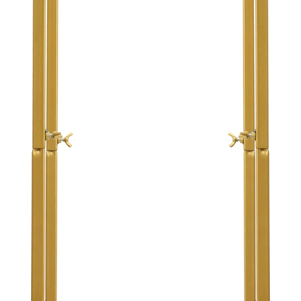 Bryllupsbue Baggrundsstativ - Firkantet Ceremonibue - Kulstofstål - Størrelse 1,8×2,4 m - Bæreevne 20 kg - Rør Ø16 mm - Guld