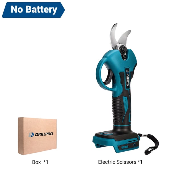 Elektrisk beskæresaks - Grensaks - 18 V - Børsteløs motor - Kulstofstålblade - 50 mm skærediameter - Uden batteri - EU-stik - Orange/Sort