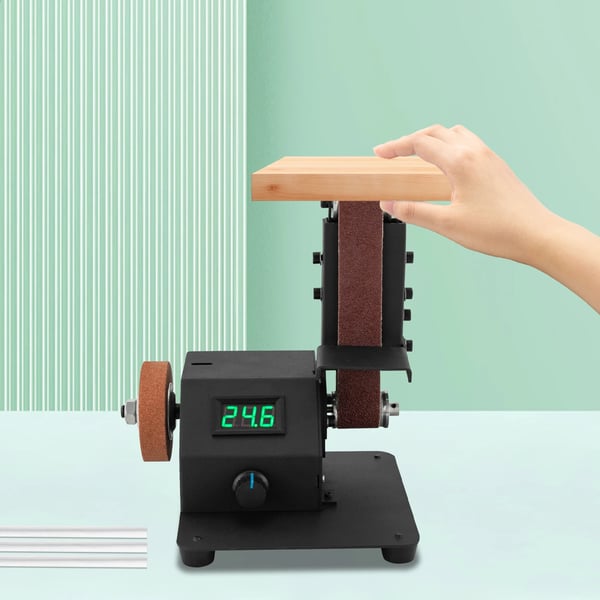 Sähköinen mini nauhahiomakone - 795-moottori - 350 W kuparimoottori - Säädettävä nopeus 0–10 000 rpm - EU-pistoke - Puulle ja metallille - Valkoinen