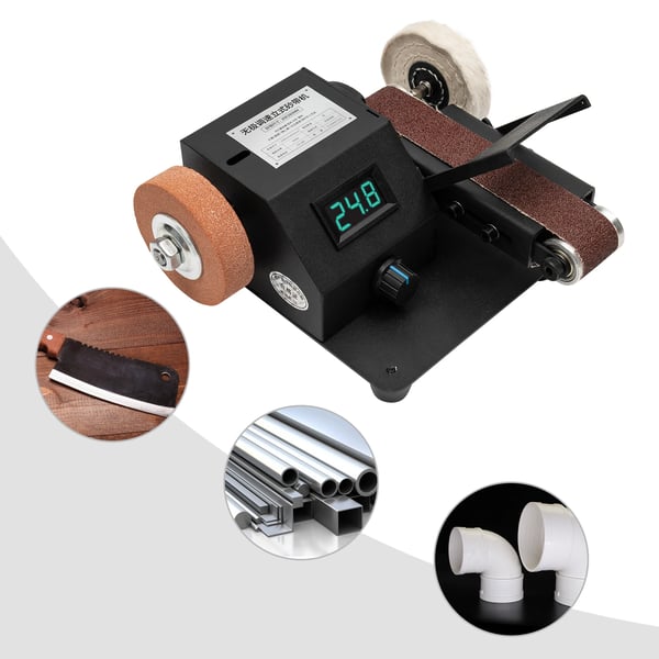 Sähköinen mini nauhahiomakone - 795-moottori - 350 W kuparimoottori - Säädettävä nopeus 0–10 000 rpm - EU-pistoke - Puulle ja metallille - Valkoinen