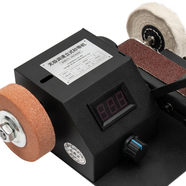 Sähköinen mini nauhahiomakone - 795-moottori - 350 W kuparimoottori - Säädettävä nopeus 0–10 000 rpm - EU-pistoke - Puulle ja metallille - Valkoinen