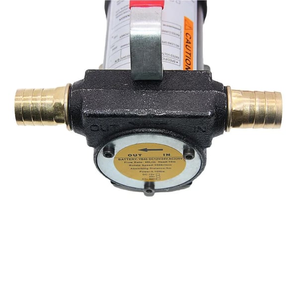 Dieselpumppu/tynnyripumppu - Itseimevä polttoaineensiirtopumppu - 12V - 175W - 40 l/min - Valurauta - Imukorkeus 5 m - Musta
