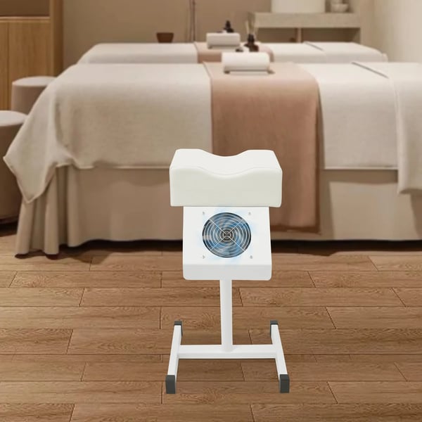 Pedikyrpall - Manikyrstol med Dammsugare - Höjdjusterbar - Fotstöd - 22 W 220 V 95 m³/h - 2600 rpm - EU‑kontakt - Vit