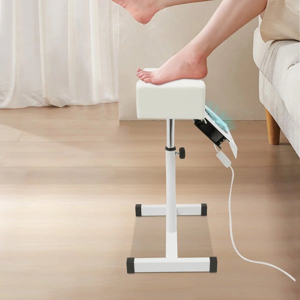 Pedikyyri jakkara - Manikyyrityötuoli kynsipölynimurilla - Korkeussäädettävä - Jalkatuki - 22 W 220 V 95 m³/h - 2600 rpm - EU‑pistoke - Valkoinen