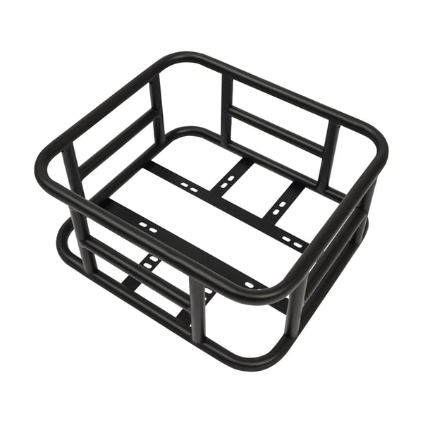 Cykel bagkurv - Aftagelig bagagebærerkurv - 45,5×32,5×15 cm - 16 monteringshuller - Jern - Til MTB & racercykel - Hvid