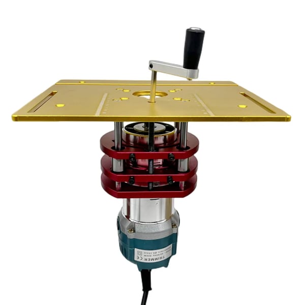 Overfræserbord indsatsplade - Fræseløft Router Lift - Til 65 mm motor - Højdejustering - Bordmontering - Til trimmer og gravering