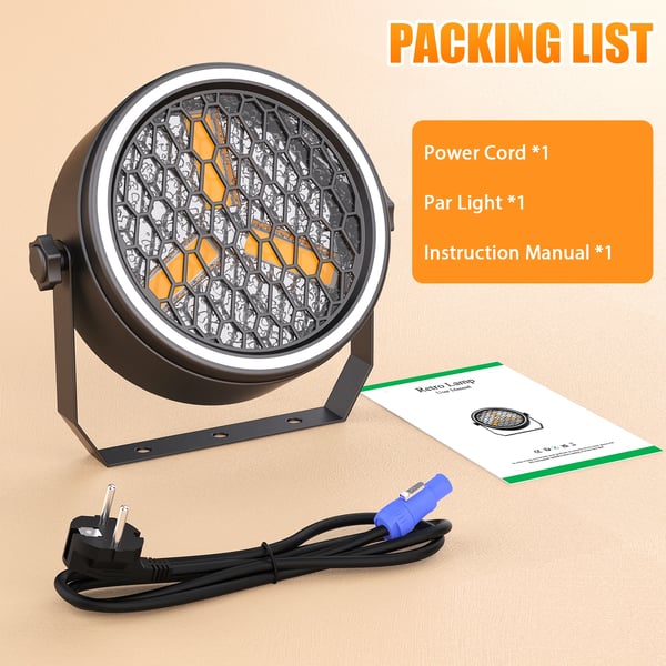 4 kpl COB PAR -valaisin - 3×30 W - 51×0,2 W RGB LED-nauha - DMX512/RDM - 8/10 kanavaa - Auto/Ääniohjaus/Master-Slave - Lämmin valo