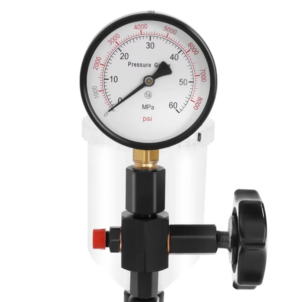Dieselinjektor Testersæt - Common Rail - Tryk 0–600 bar - 220 V Netstrøm - EU‑stik - 3 Adaptere - Blå