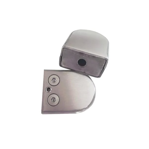 Glasklemme - Til rammeløst rækværk - 20-pak - 304 rustfrit stål - Til glas 8–10 mm - 53×43×24 mm - Korrosionsbestandig, inde/ude
