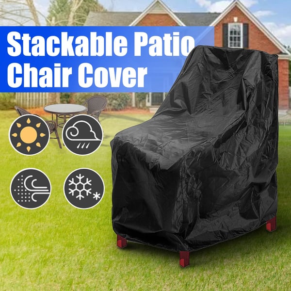 Havestolsovertræk - 2 stk. 91x71x120 cm - Vandtæt - UV-beskyttelse - Støvafvisende - 100 % Polyester - Hvid